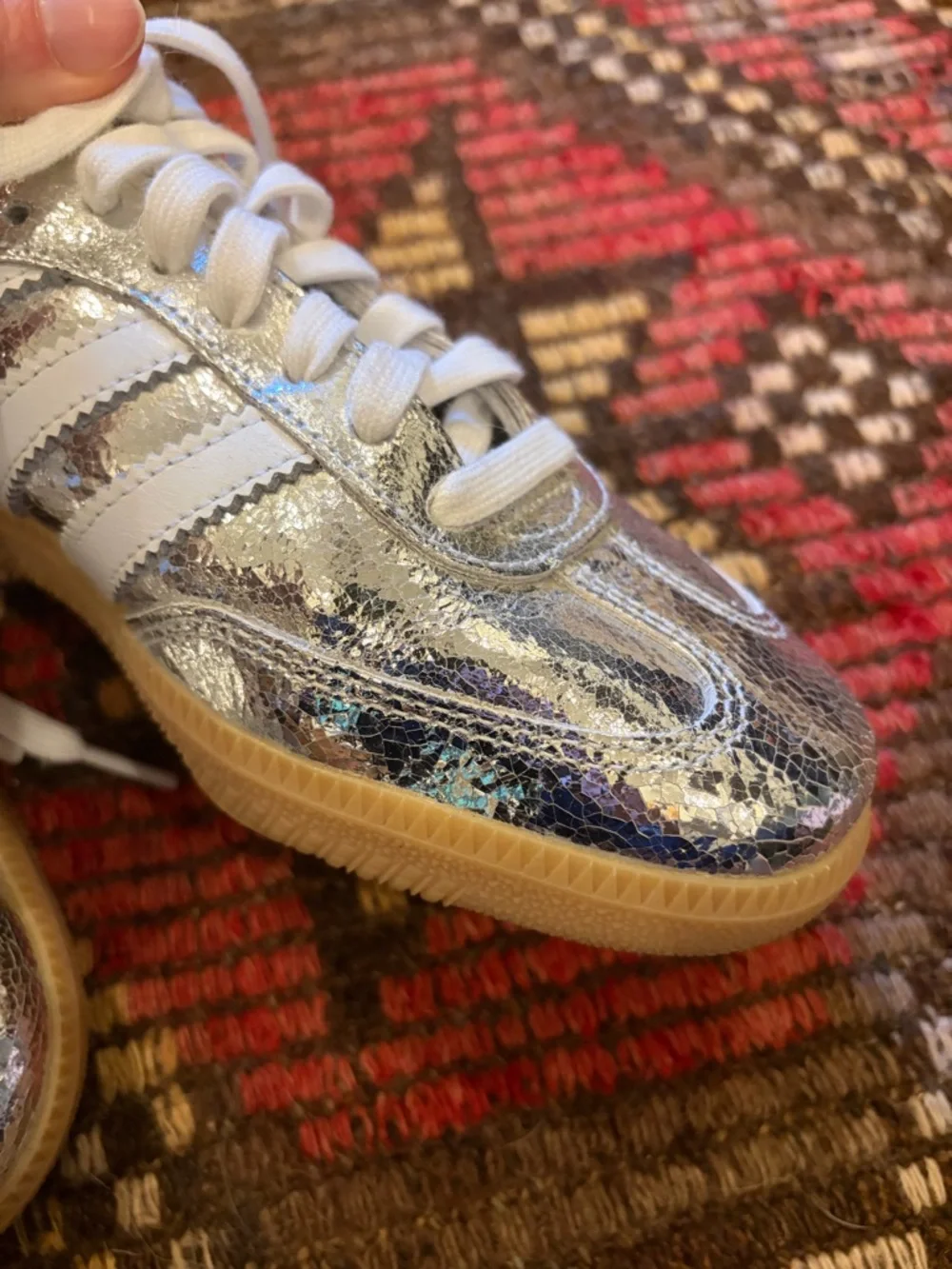 Adidas Samba OG Silver Metallic / Cloud White / Core White size 7.5 - Picture 2 of 7